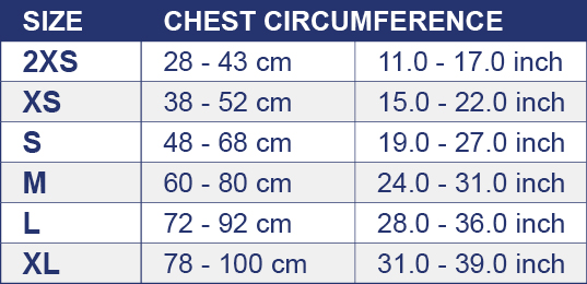 size chart top shirt